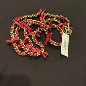 Coach Gold and leather chain